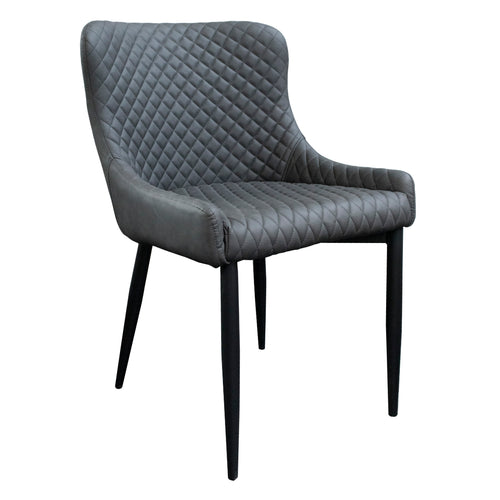 2x Dining chairs RIVA 53x63x82cm black PU