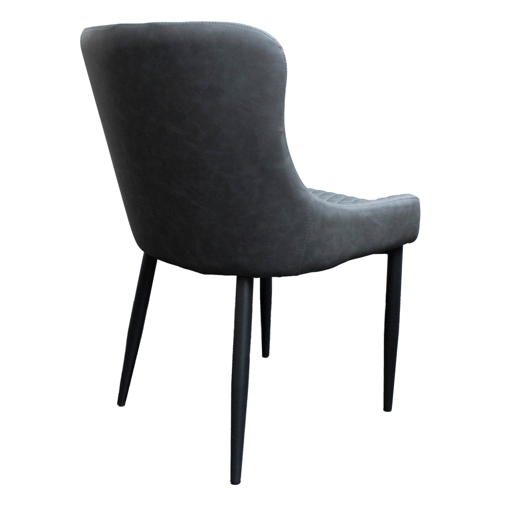 2x Dining chairs RIVA 53x63x82cm black PU