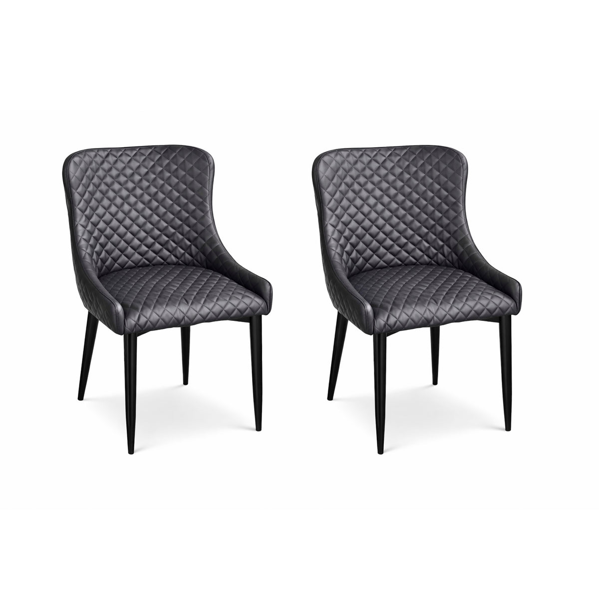 2x Esszimmerstühle RIVA 53x63x82cm Leberfarbenes PU