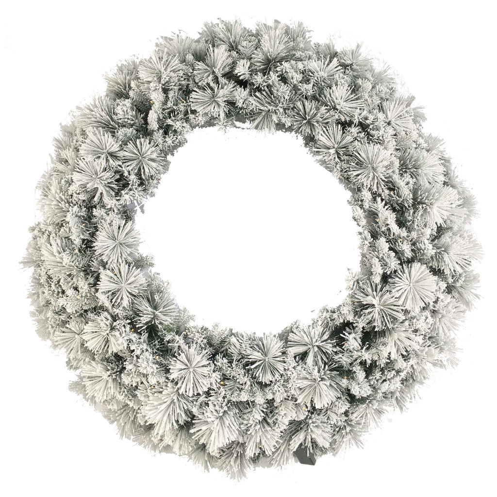 Wreath BLIZZARD w/snow 150 LED battery box 150x150