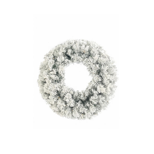 Wreath BLIZZARD 40LED battery box Ø60cm snow