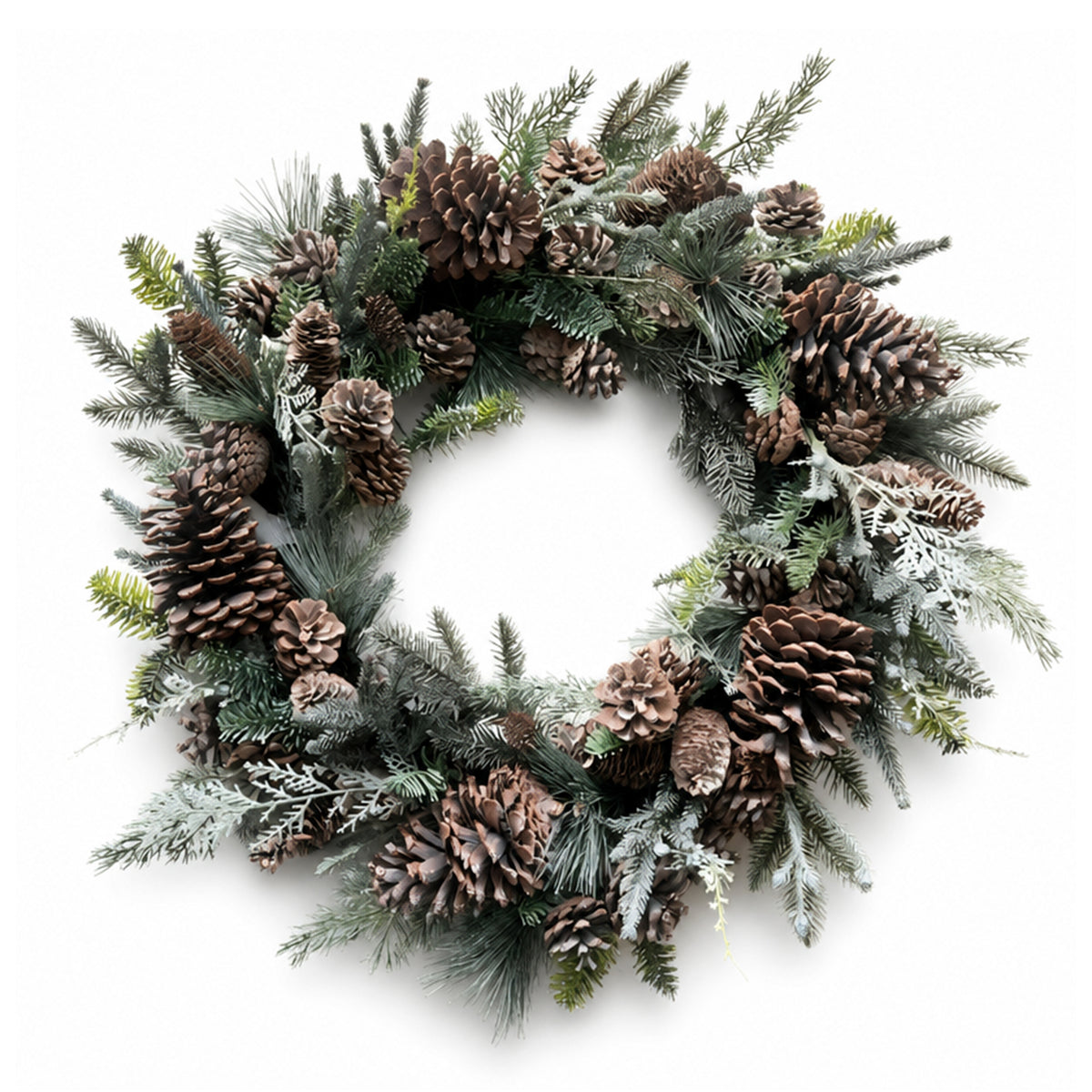 Wreath SILVA Ø71cm snow white