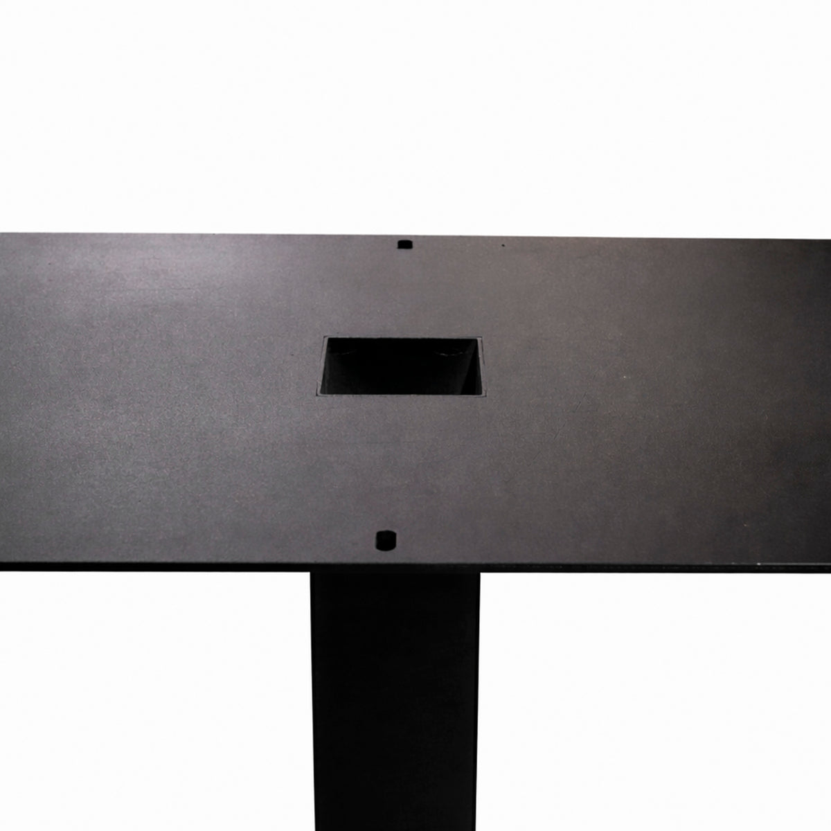 Table triple leg black with footrest 200x55x97