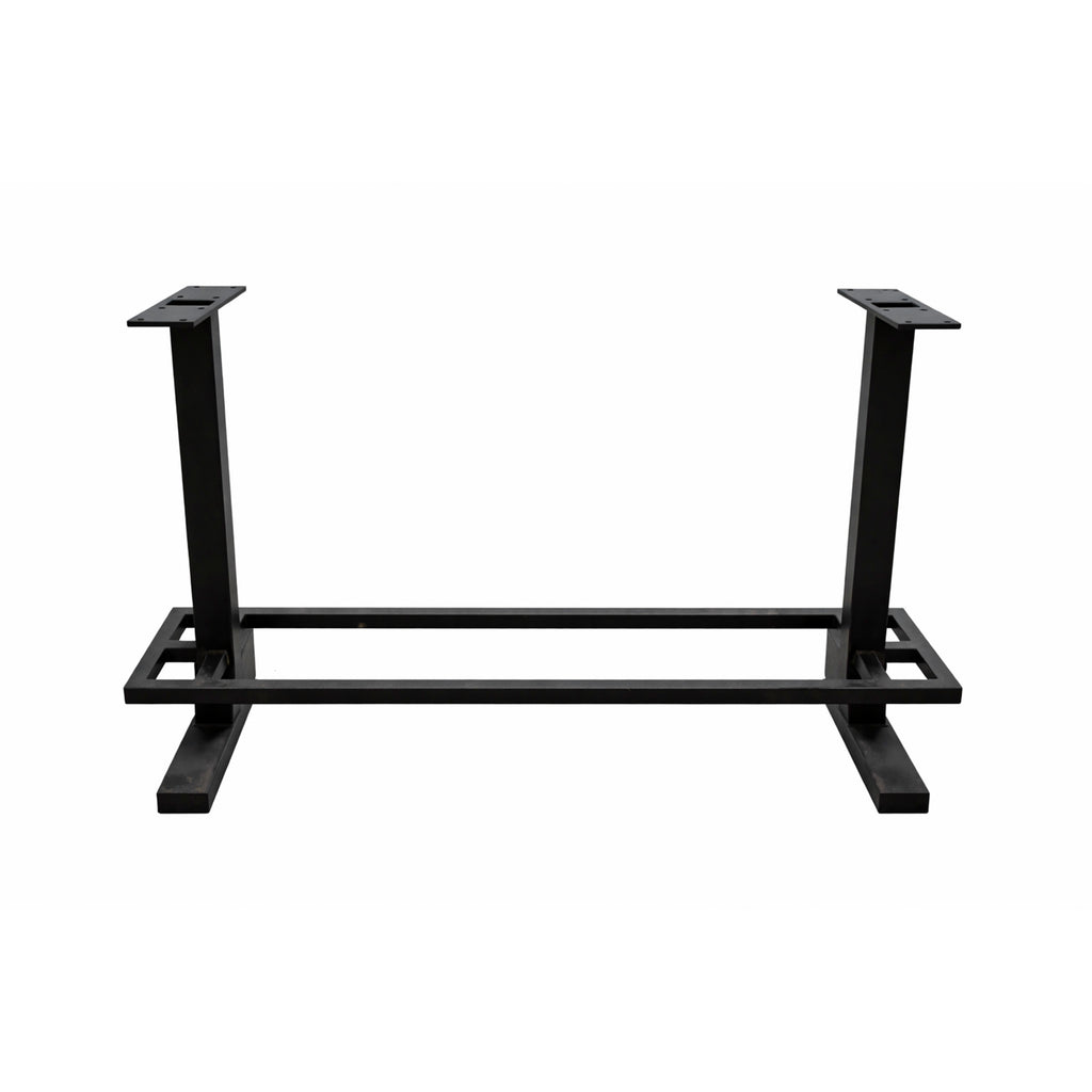 Bartischuntergestell BROCK doppelt mit Fußablage 171x60x105cm schwarz