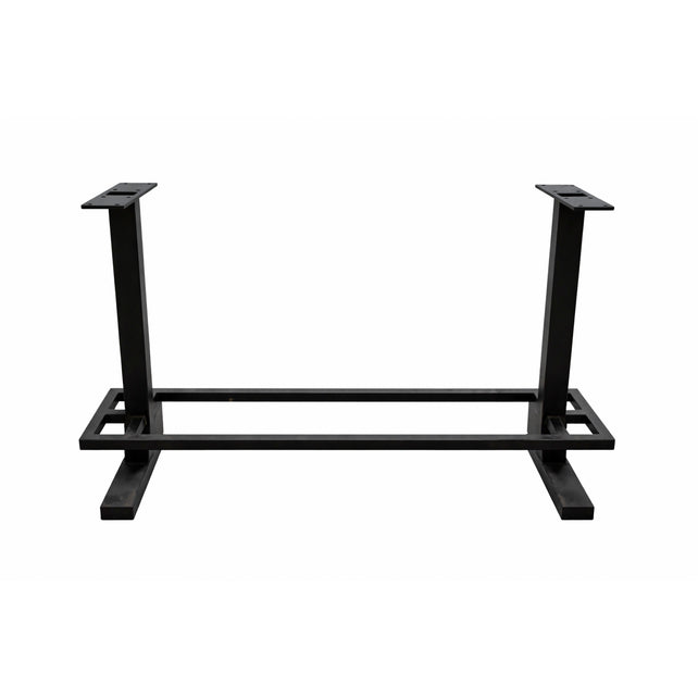 Bar table leg BROCK double w/footrest 171x60x105cm black