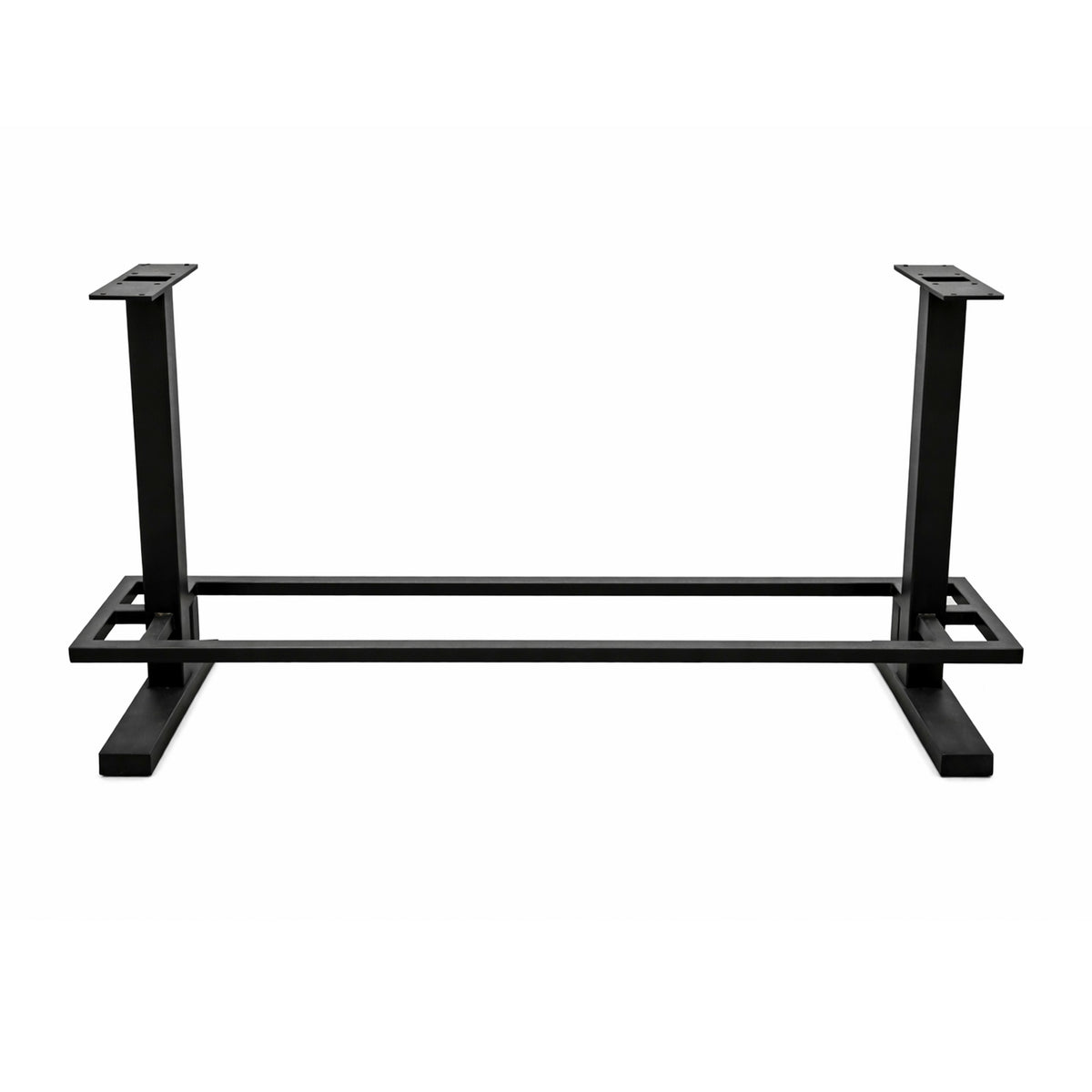 Bar table leg BROCK double w/footrest 211x60x105cm black