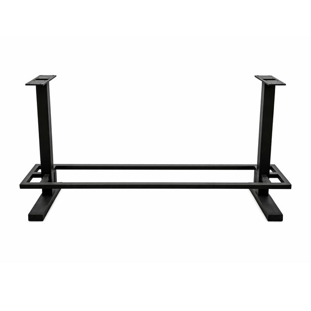 Bar table leg BROCK double w/footrest 211x60x105cm black