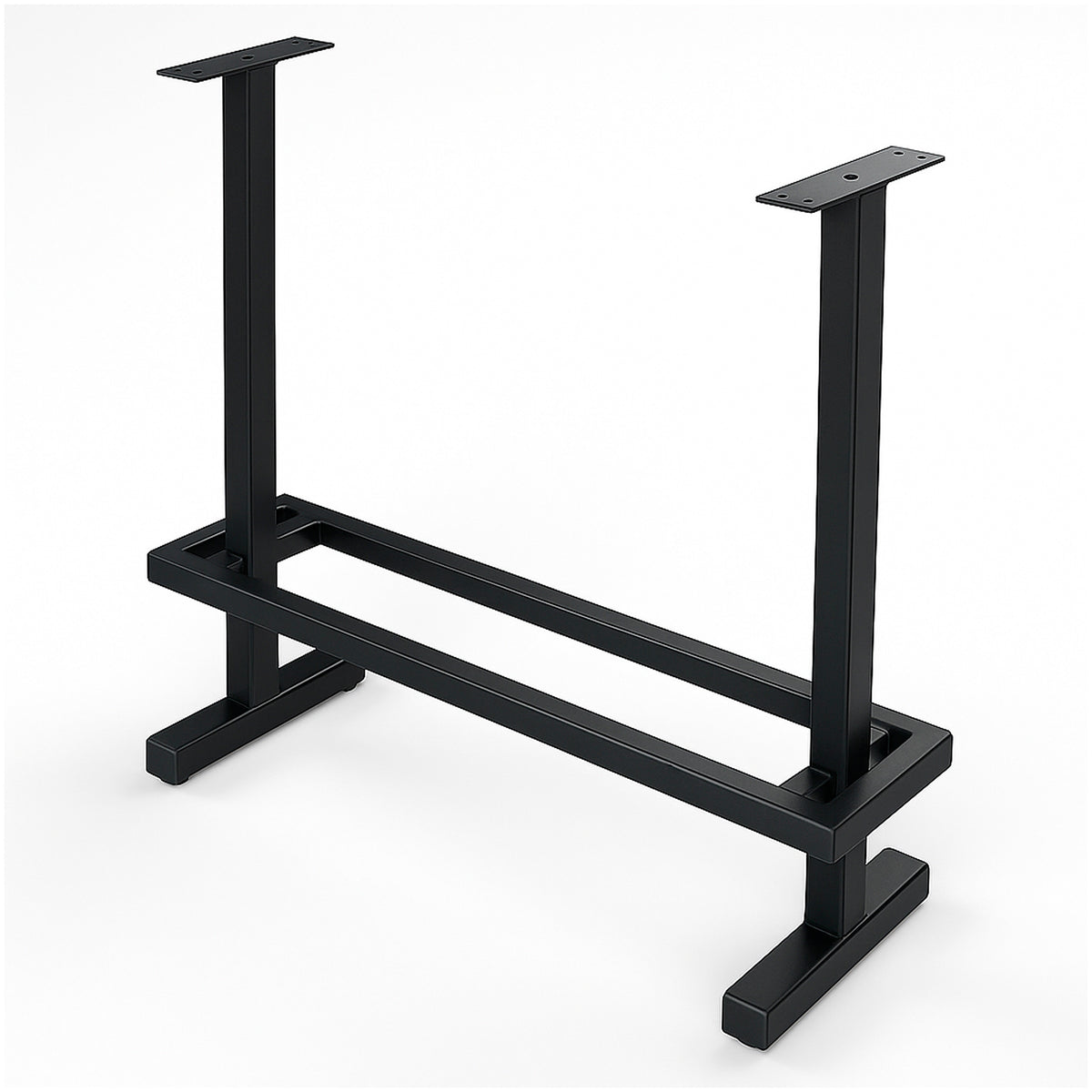 Bartafelonderstel BROCK dubbel m/voetensteun 120x60x105cm zwart
