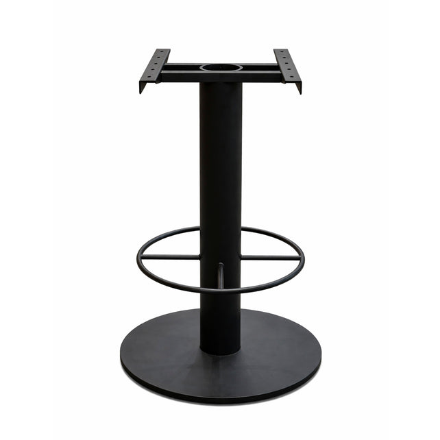 Bar table leg RONDO w/footrest Ø70x106cm black