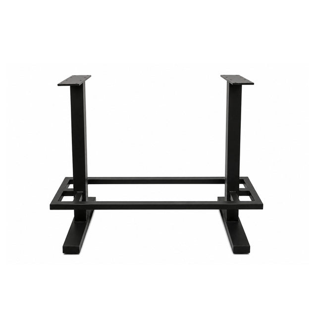 Stehtischbein BROCK doppelt m. Fußablage 120x60x101cm schwarz