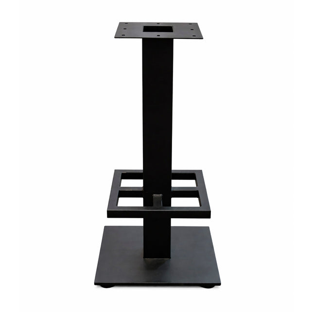 Bar table leg THOR w/footrest 42x42x96cm black