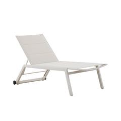 Outdoor sun lounger BOHOL w/wheels 194x70x40cm beige