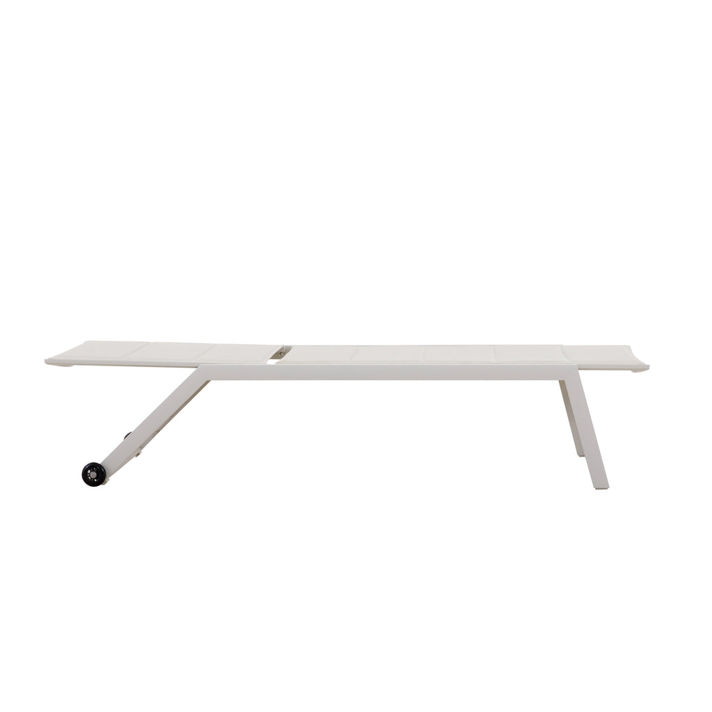 Outdoor sun lounger BOHOL w/wheels 194x70x40cm beige