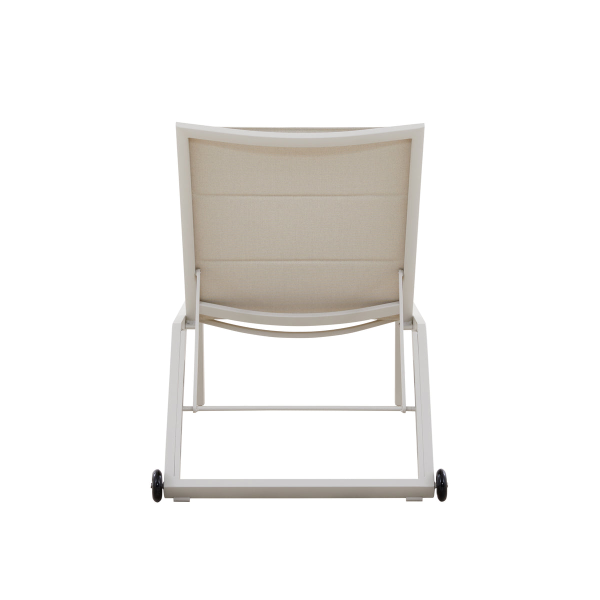 Outdoor sun lounger BOHOL w/wheels 194x70x40cm beige
