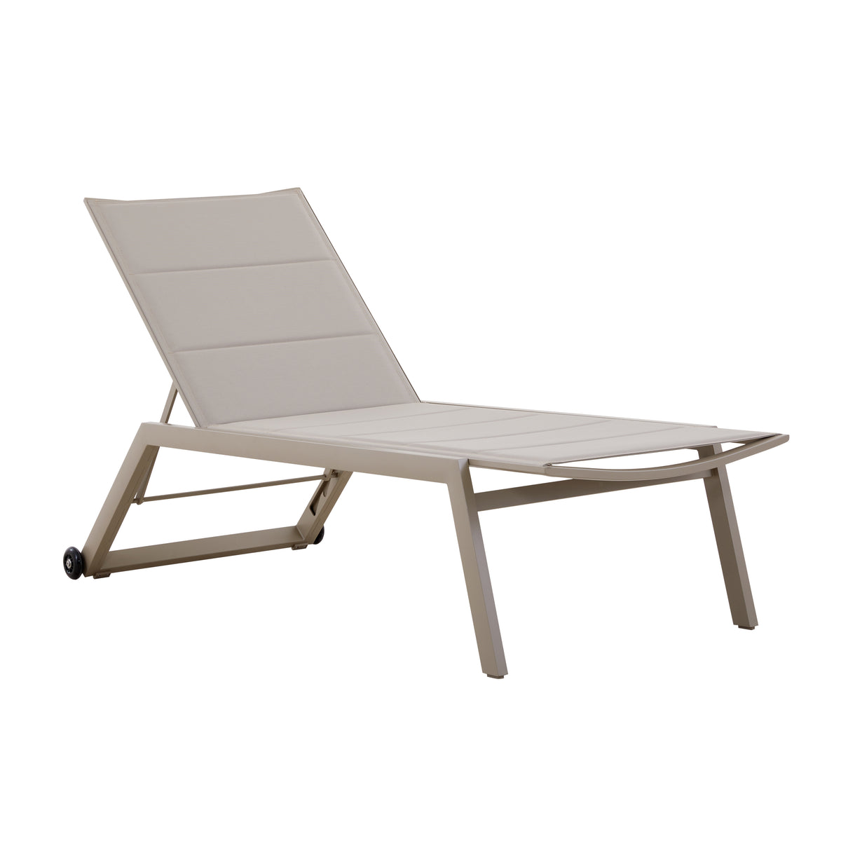 Ligbed buiten BOHOL met wielen 194x70x40cm champagne