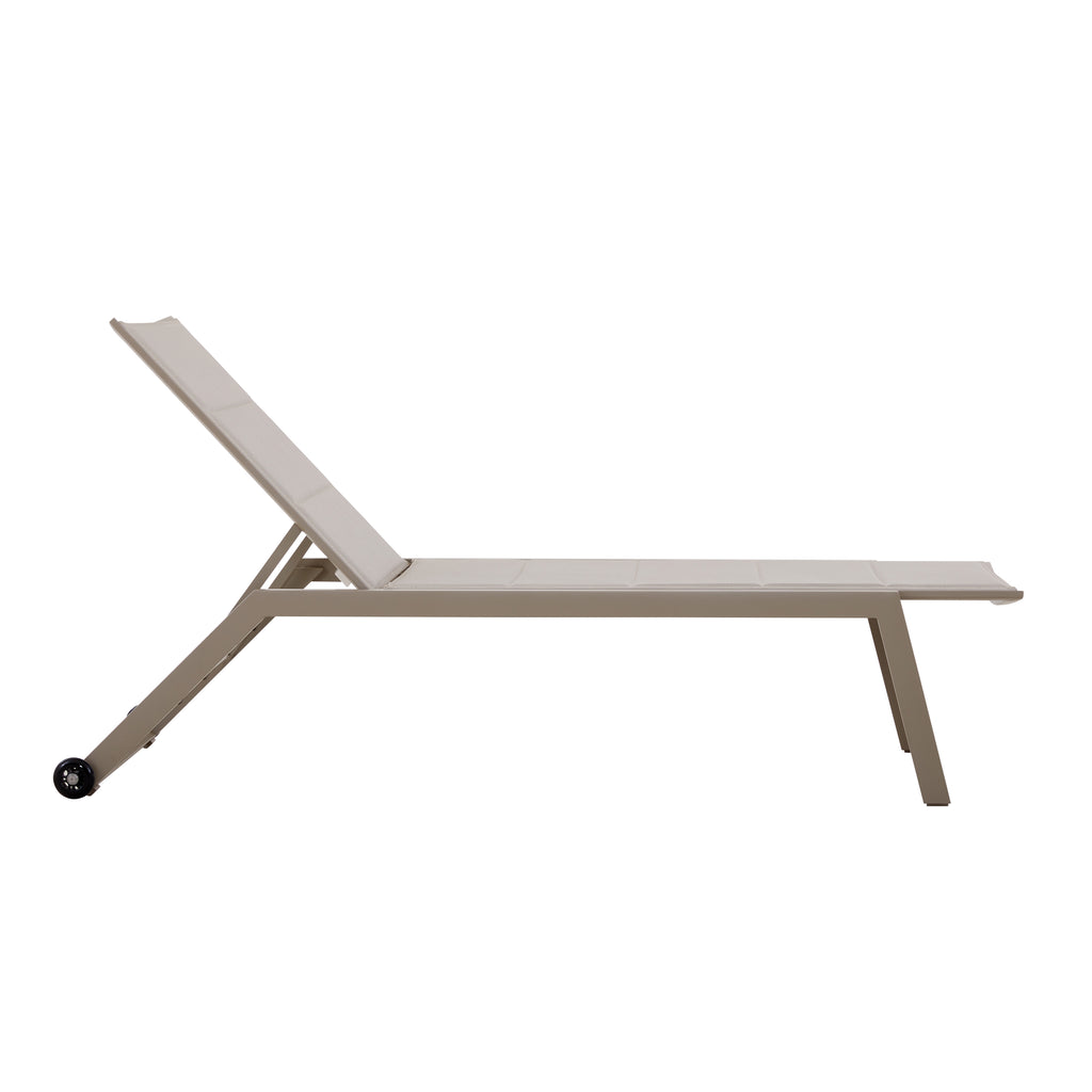 Ligbed buiten BOHOL met wielen 194x70x40cm champagne
