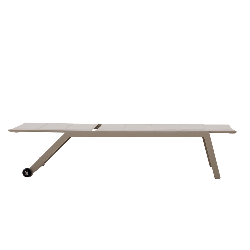 Ligbed buiten BOHOL met wielen 194x70x40cm champagne