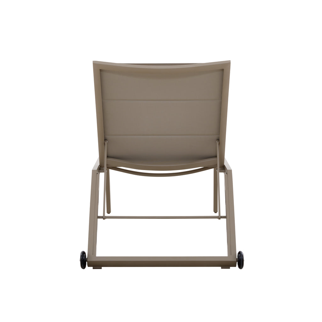 Ligbed buiten BOHOL met wielen 194x70x40cm champagne