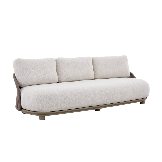 Outdoor sofa ARUBA  3-seat 222x84x65cm champagne