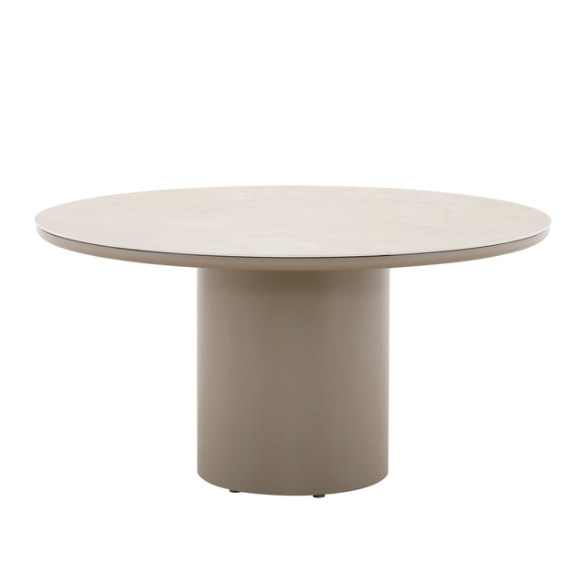 Outdoor dining table BONAIRE Ø145x75cm champagne
