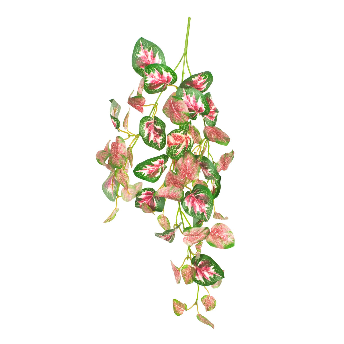 Hanging vine leaves garland green/fuchsia 28x28x59