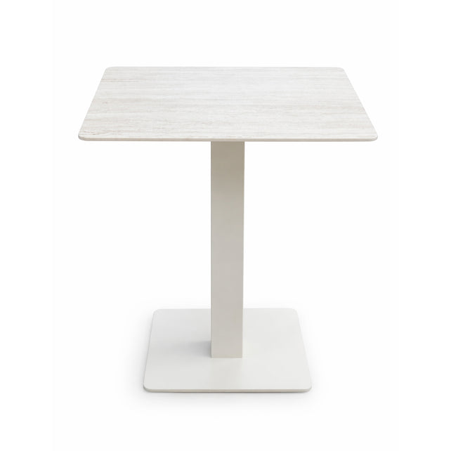 Outdoor-Bistrotisch ISLAY mit Steinplatte 70x70x79cm creme