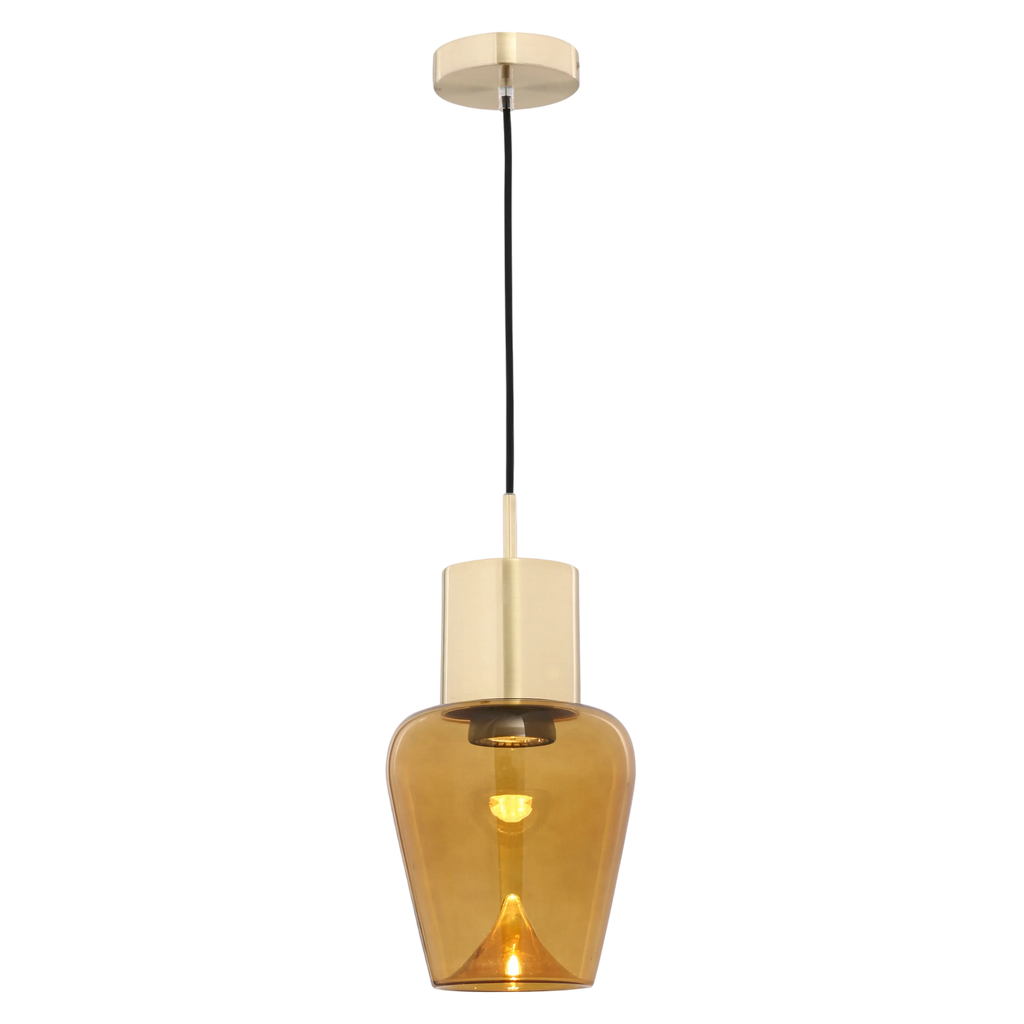 Ceiling lamp spray tawney METAL/glass 21x21x160