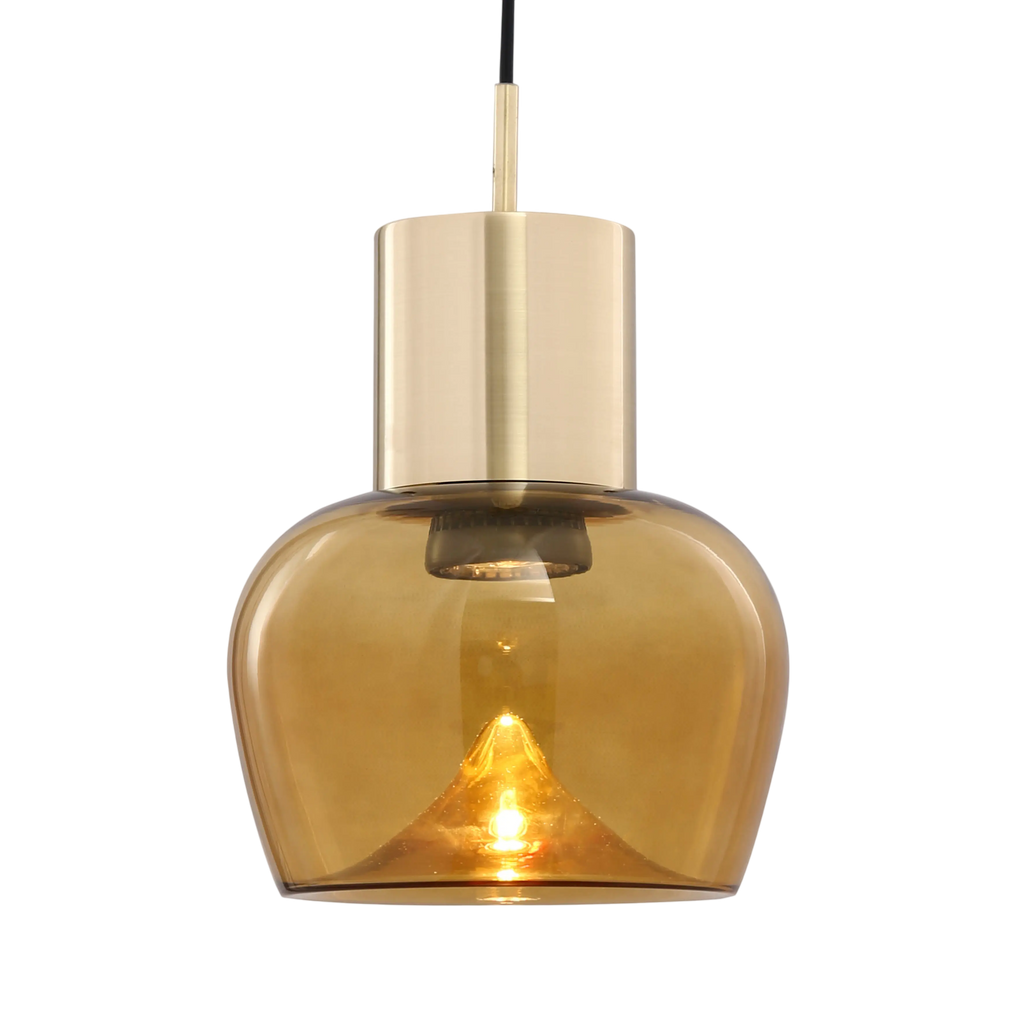 Ceilling lamp spray tawney METAL/glass 17x17x160