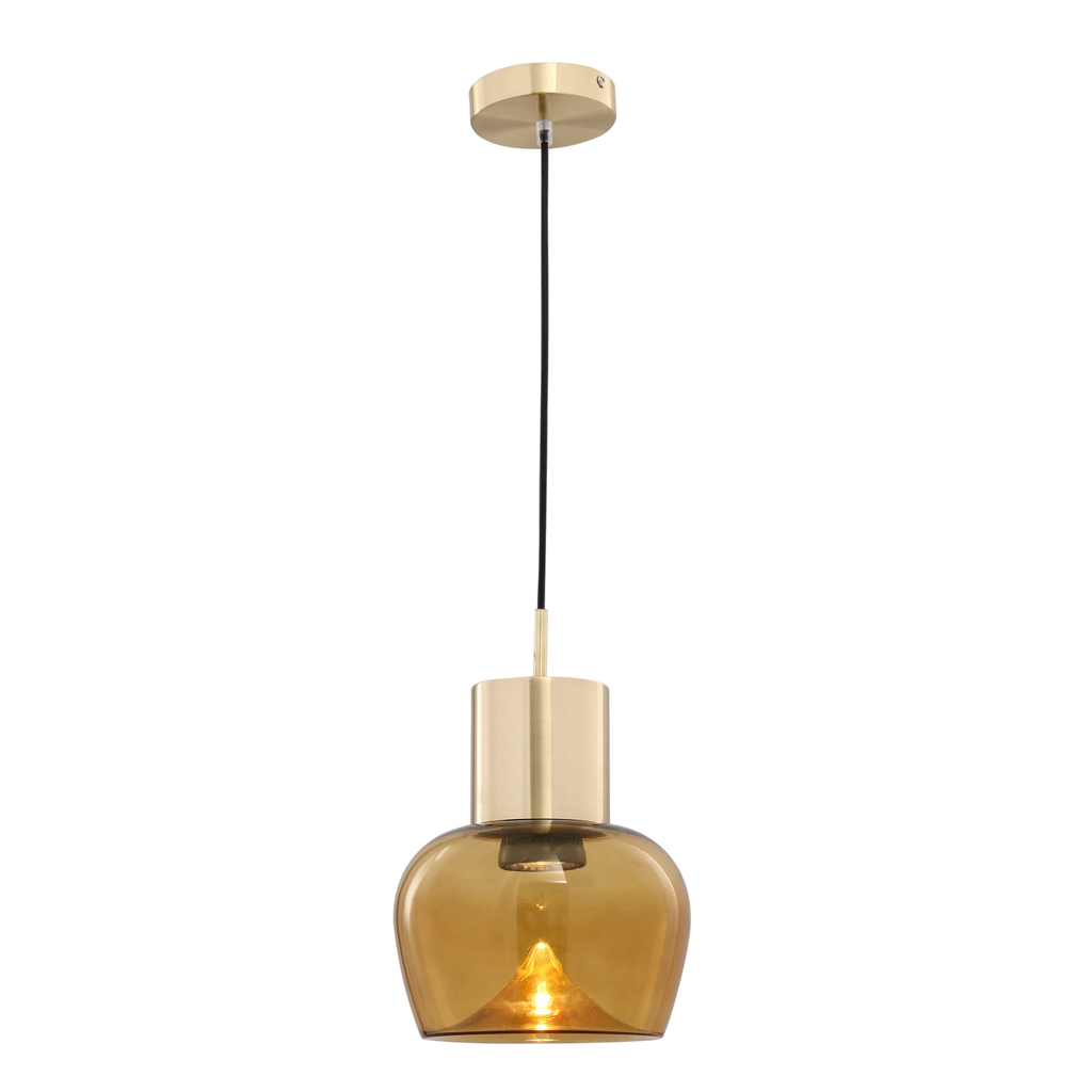 Ceilling lamp spray tawney METAL/glass 17x17x160