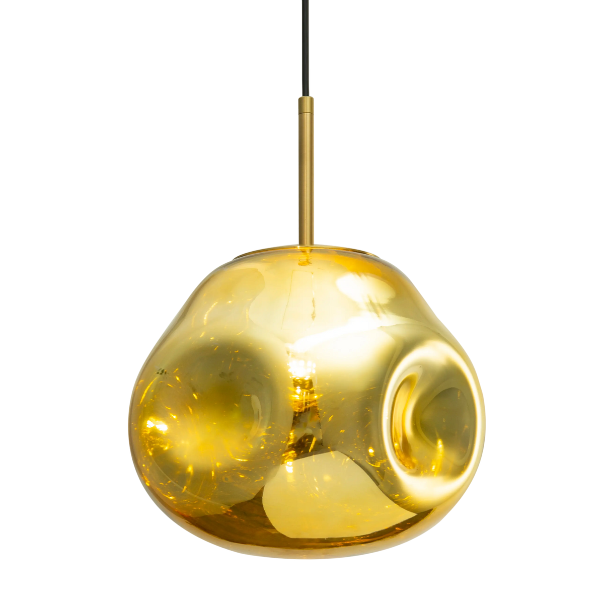 Ceilling lamp gold METAL/glass 25x25x160