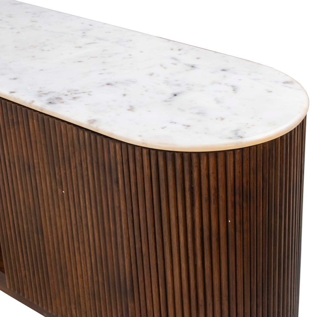 TV cabinet MONACO w/marble top 150x40x51cm brown