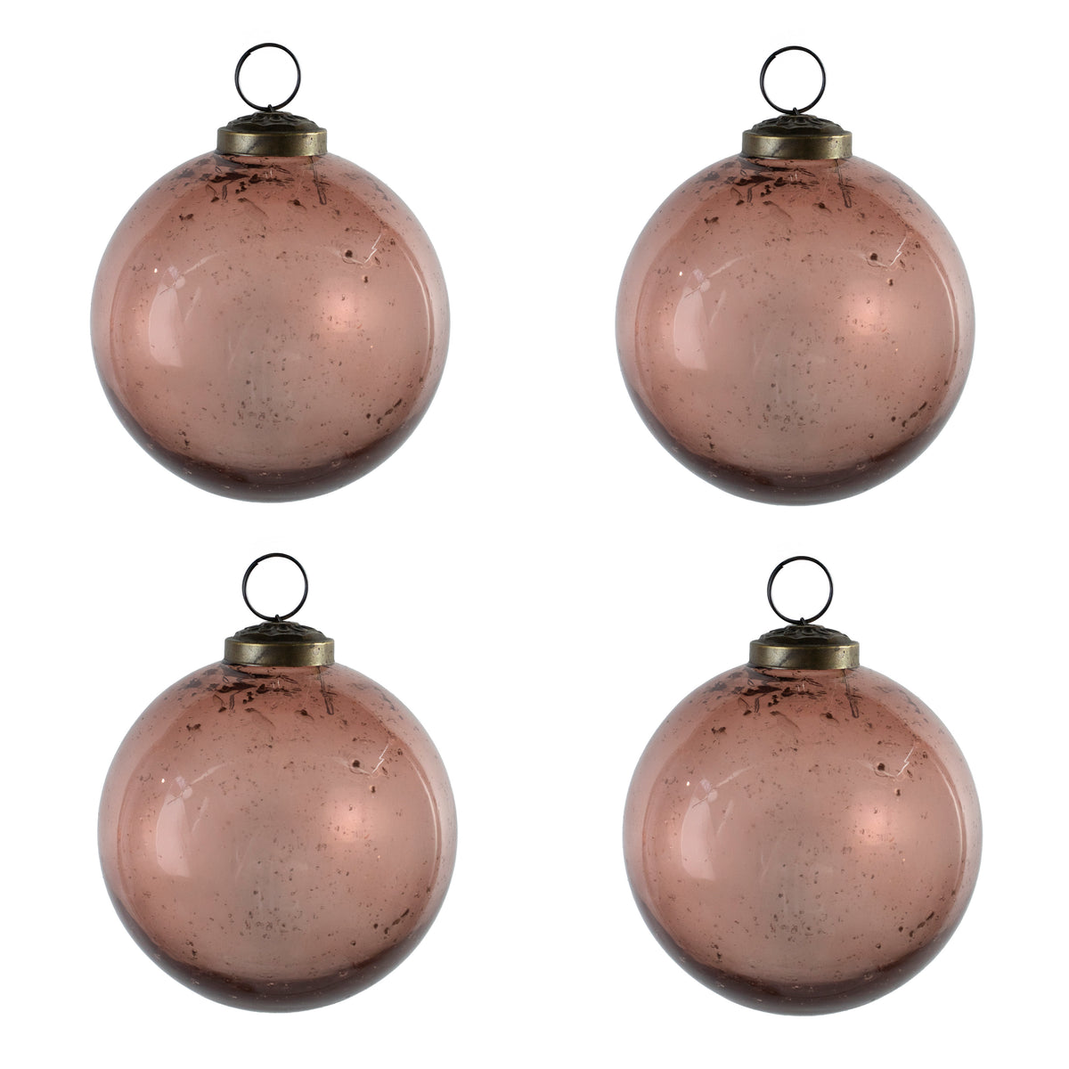 X-mas hanger SPARKLE set/4 Ø10x10cm clear copper