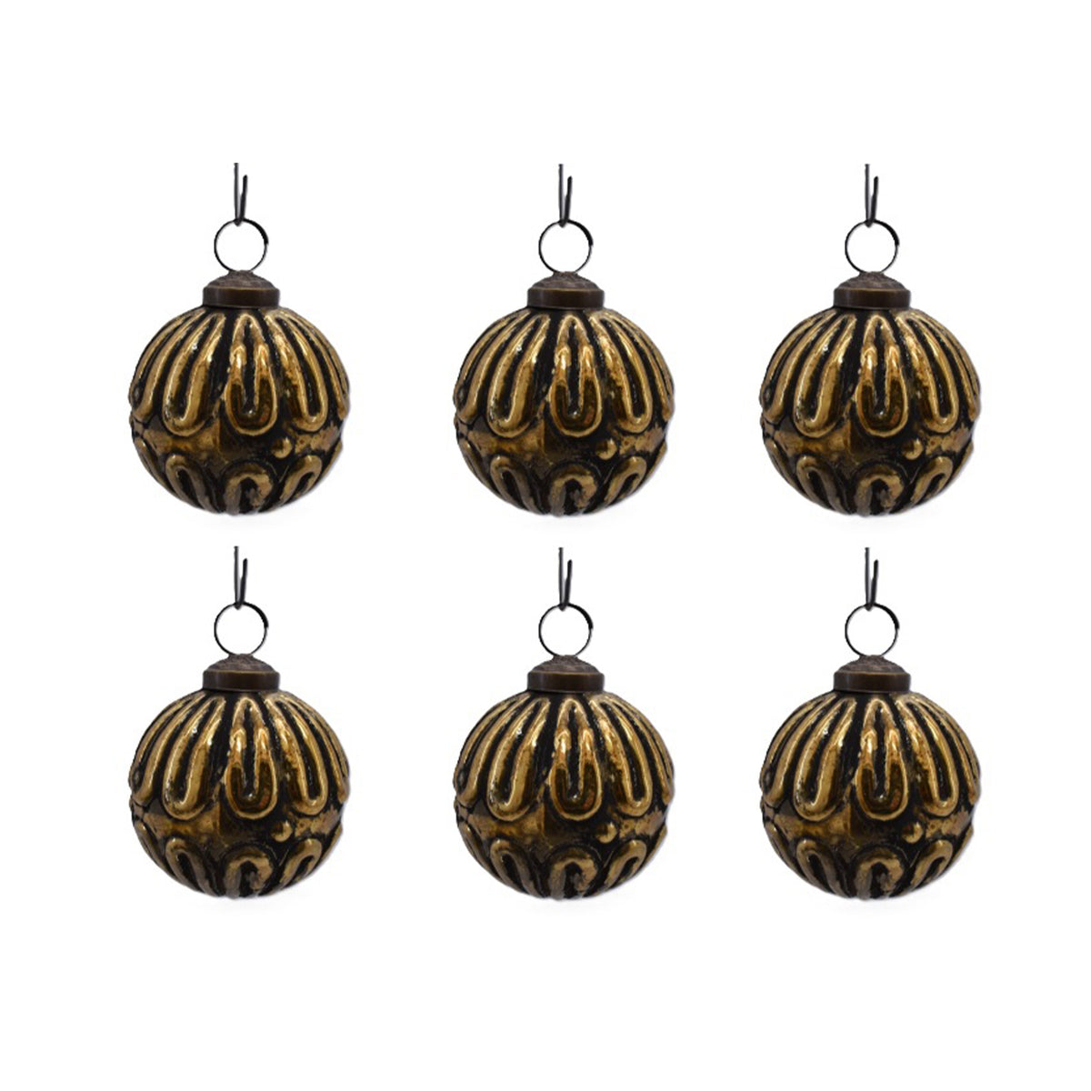 X-mas hanger MAGIC set/6 Ø8x8cm gold