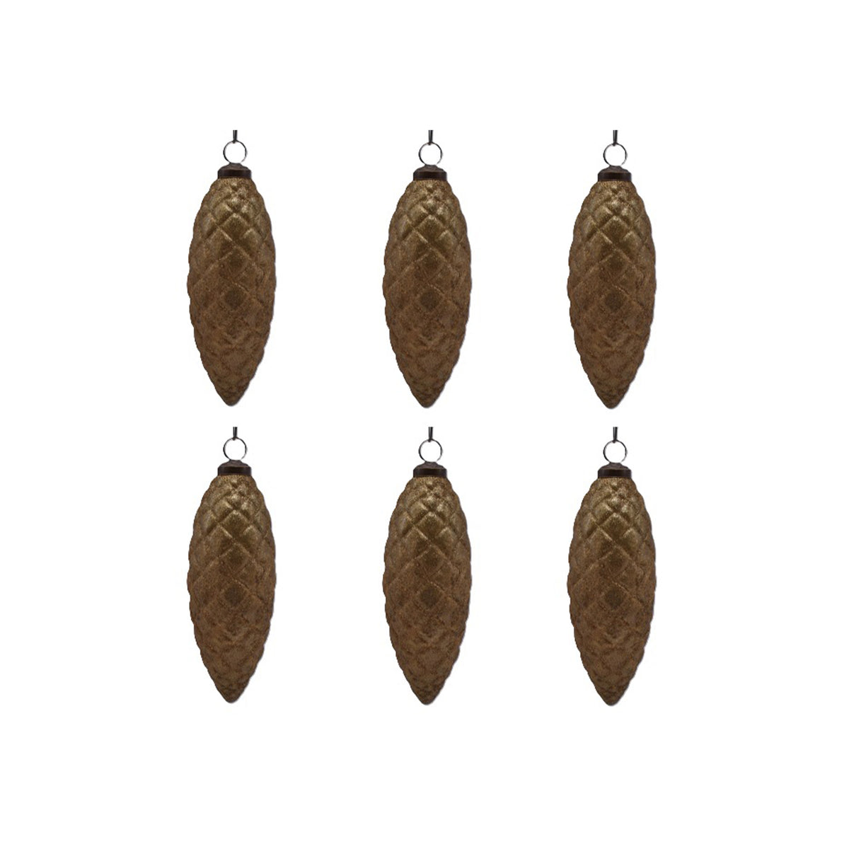 Kersthanger MAGIC set/6 Ø6x16cm groen
