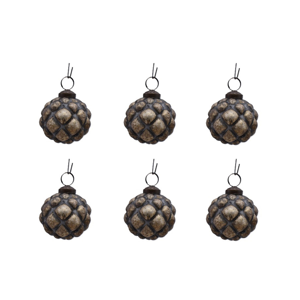 X-mas hanger MAGIC set/6 Ø8x8cm grey