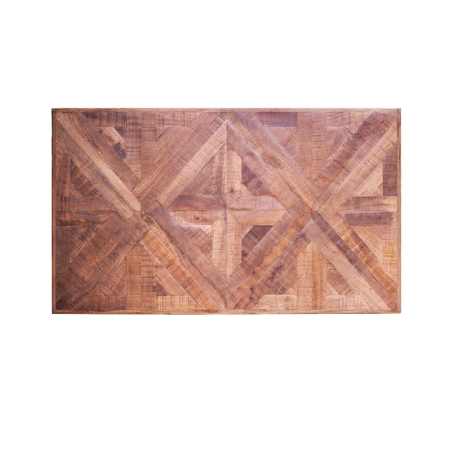 Table top lyon natural white distress wood 120x70x4