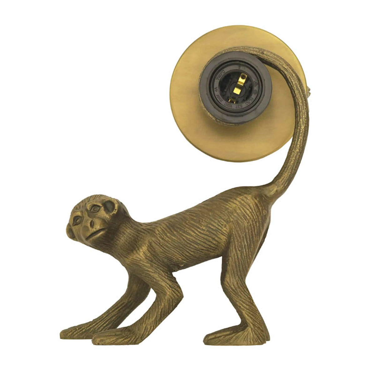 SALE Wall lamp monkey antique-brass iron 18x10x23