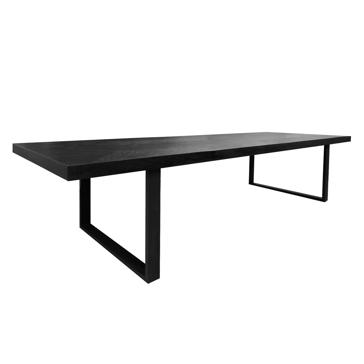Dining table ONYX herringbone mangowood 300x100x76cm black