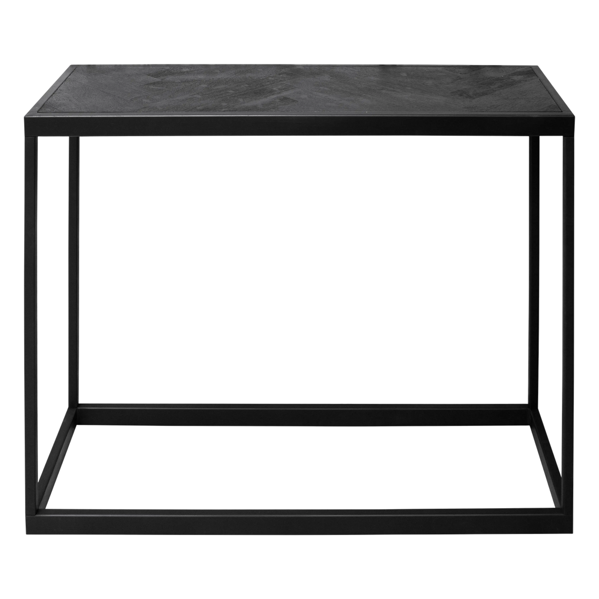 Console table ONYX herringbone mangowood 100x35x80cm black