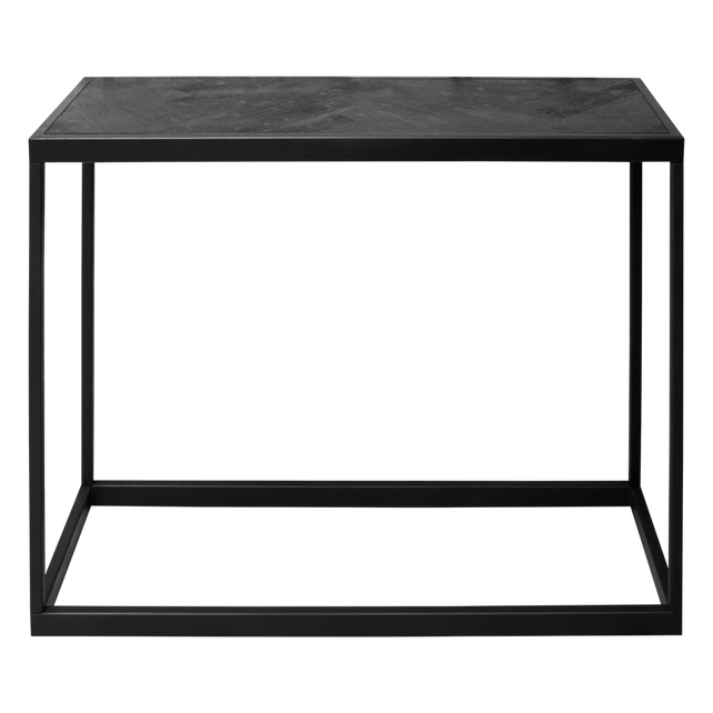 Console table ONYX herringbone mangowood 100x35x80cm black