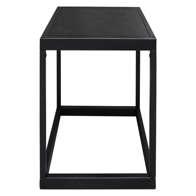 Column matt black herringbone mango wood IR 40x40x100