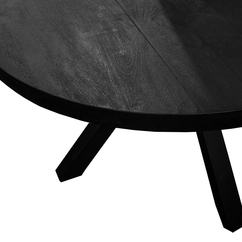 Dining table LUMO mango wood Ø140x76cm black