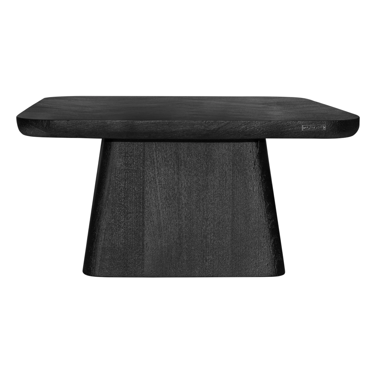 Coffee table ONYX herringbone mangowood 80x80x40cm black