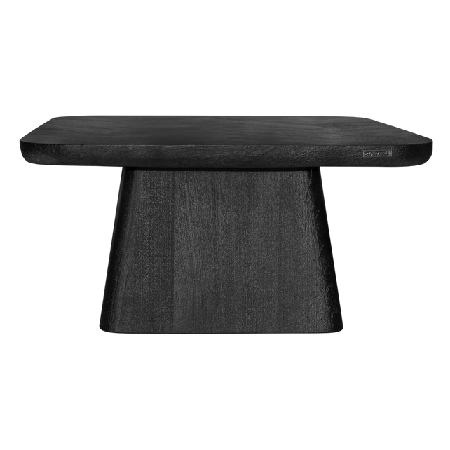 Coffee table ONYX herringbone mangowood 80x80x40cm black