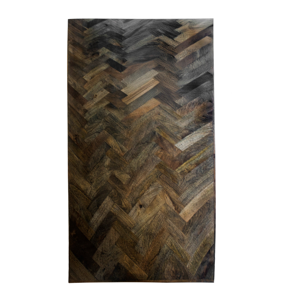 Dining table herringbone natural mango wood 200x90x76
