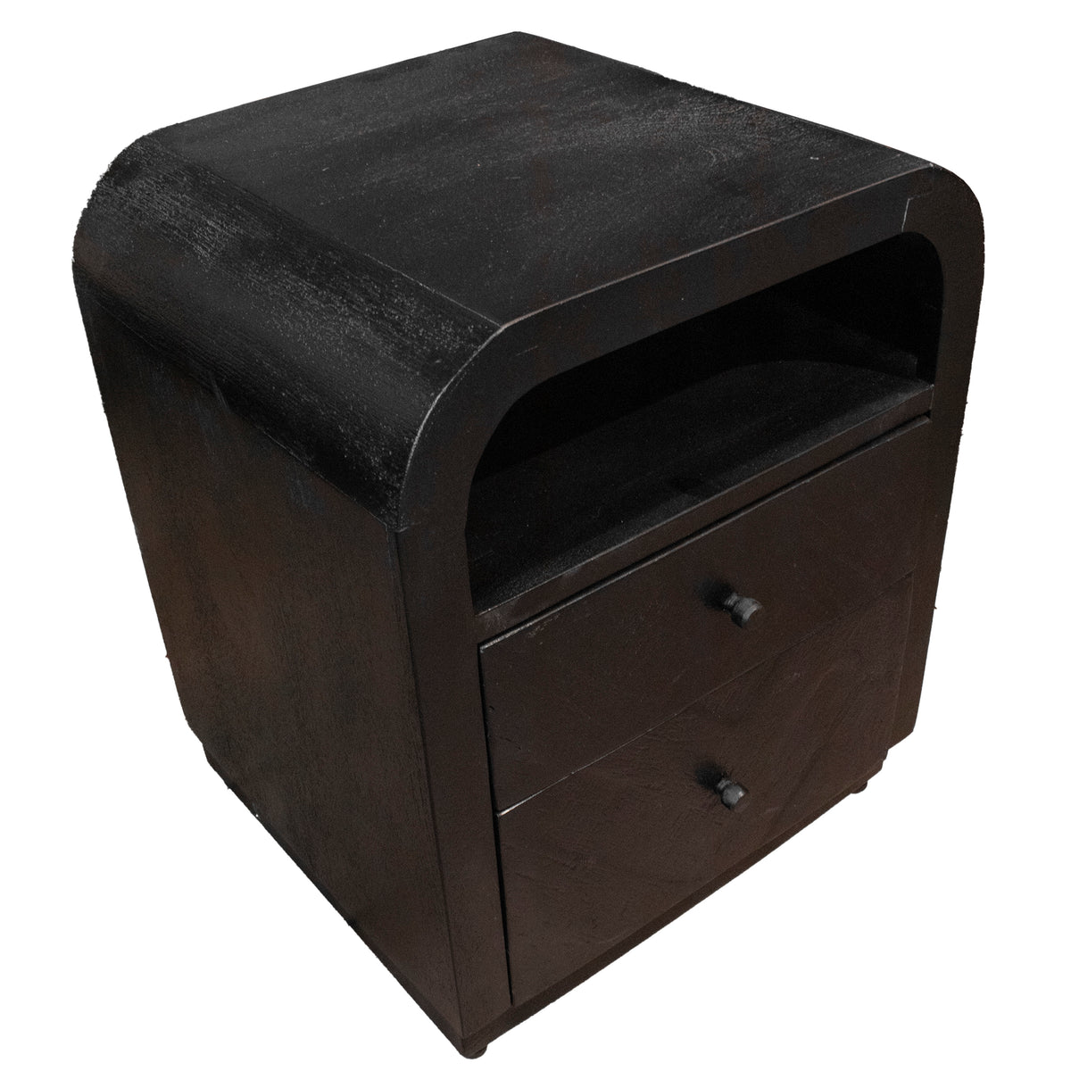 OUTLET Bedside herringbone recycled wood 45x40x55