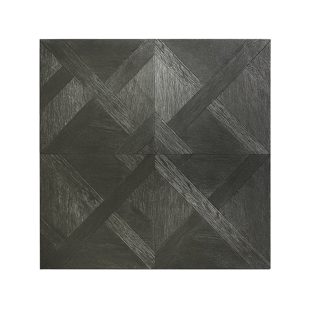 Table top eucalyptus wood mattblack 80x80