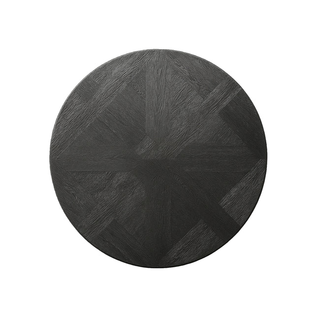 Table top round eucalyptus mattblack 80x80
