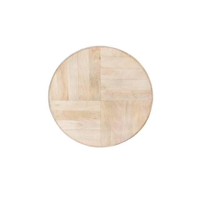 Table top round eucalyptus wood natural 70x70