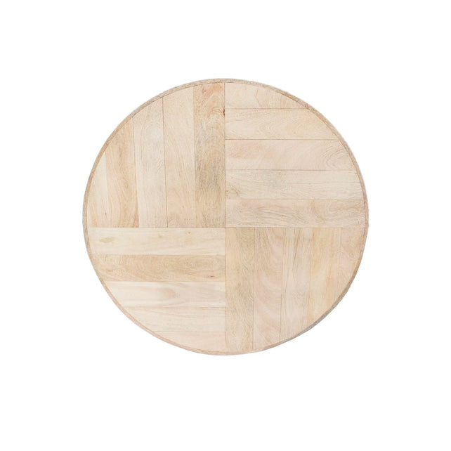 Table top round eucalyptus wood natural 80x80